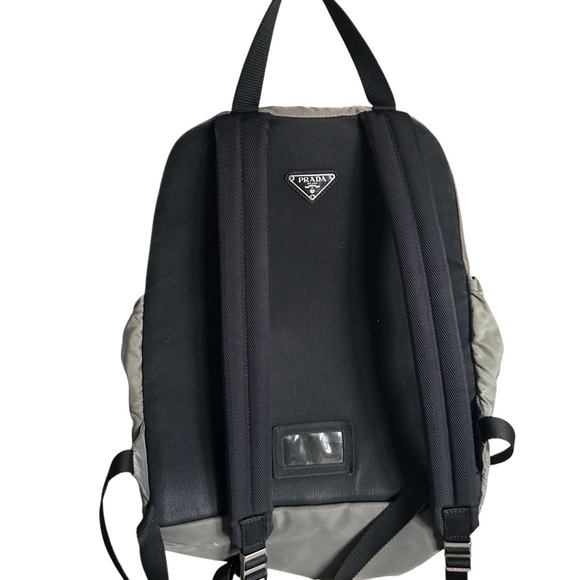 Authentic PRADA Gray Green & Black Nylon Backpack - Picture 2 of 15